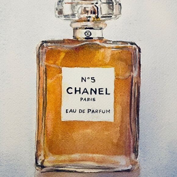 Original Watercolor Painting “Chanel No 5” - Picture 2 of 4